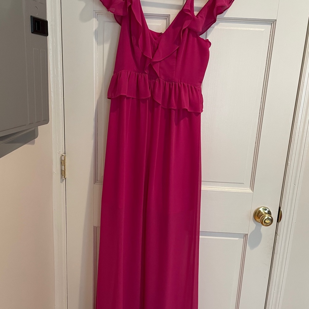 Bcbgeneration Ruffled Cold-Shoulder Maxi Dress - image 5